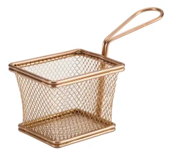 Barstuff Servierkörbchen Edelstahl kupferfarben - 10x8x7,5cm