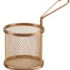 Barstuff Servierkörbchen rund, Edelstahl kupferfarben- 9,3x9cm