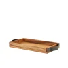 Barstuff Serviertablett mit Metallgriffen, Akazienholz - 32,5x17,5cm (GN 1/3)