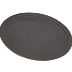 Barstuff Serviertablett oval, Fiberglas rutschfest, schwarz - 58,5x78,7cm