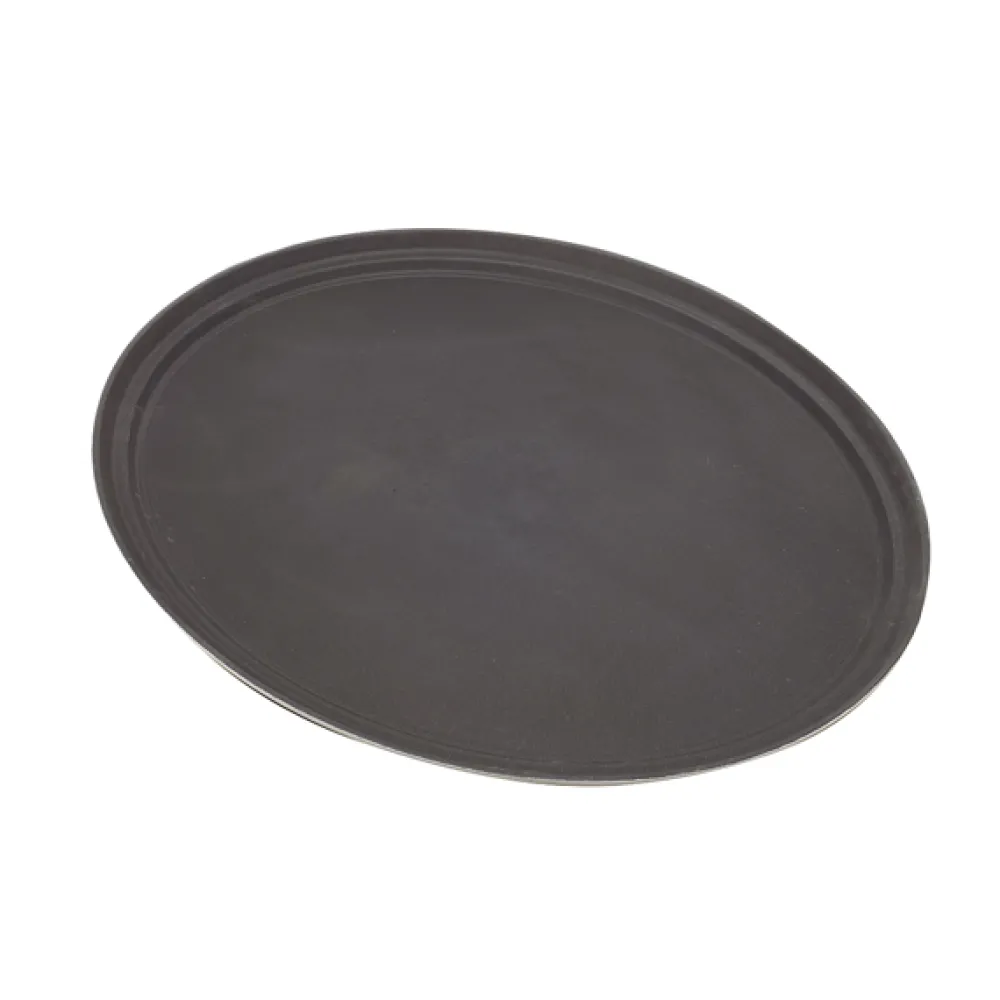 Barstuff Serviertablett oval, Polypropylen rutschfest, schwarz - 56,5x68,6cm