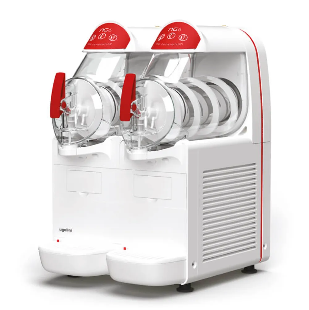 Barstuff Slusheis Maschine Granitor® NG Easy 6-2 White R290, 2 x 6 Ltr. Behälter