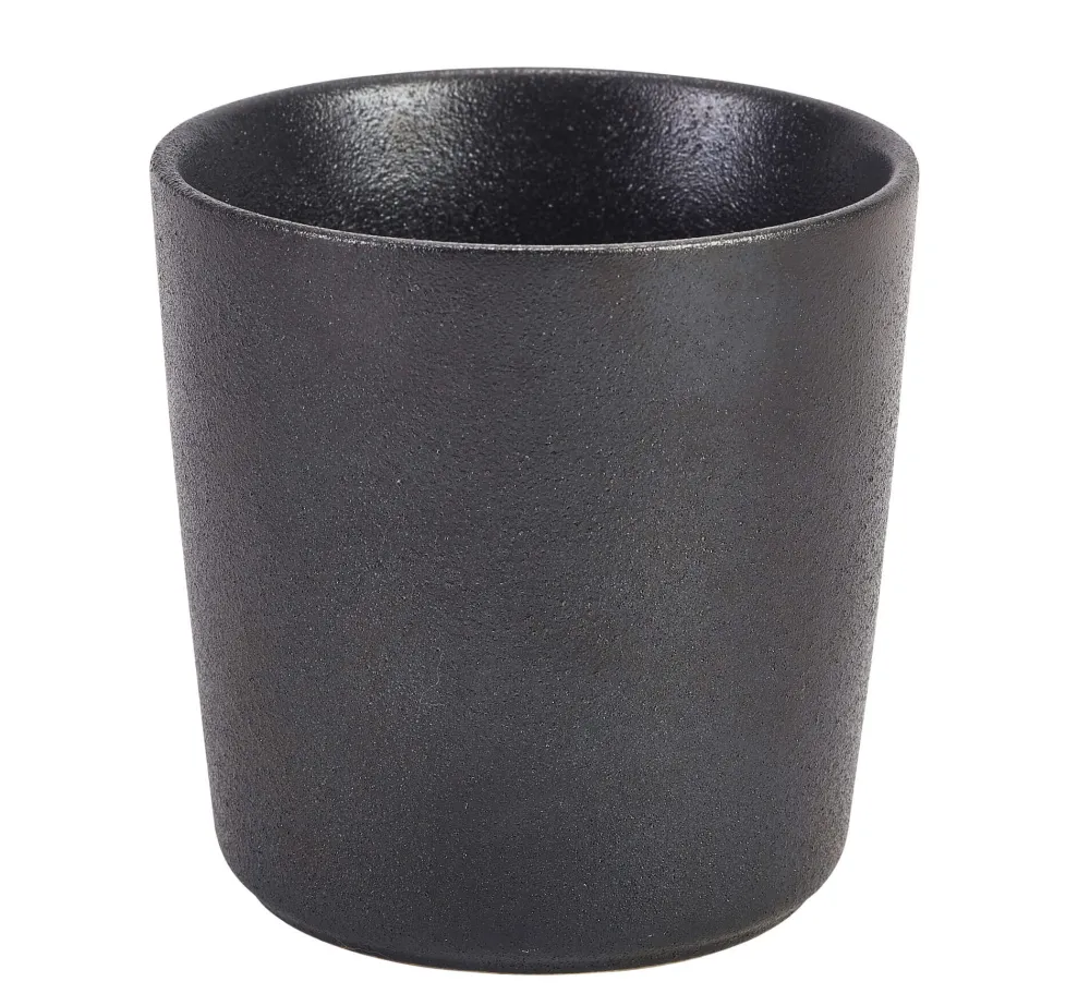 Barstuff Snack-Becher Steingut, schwarz - 300ml (6 Stk.)
