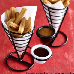 Barstuff Snackspirale mit Diphalter, schwarz - 21,5cm