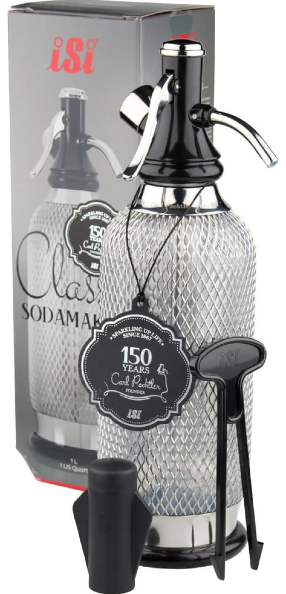 Barstuff Soda Siphon Classic, mit Netz, iSi - 1l