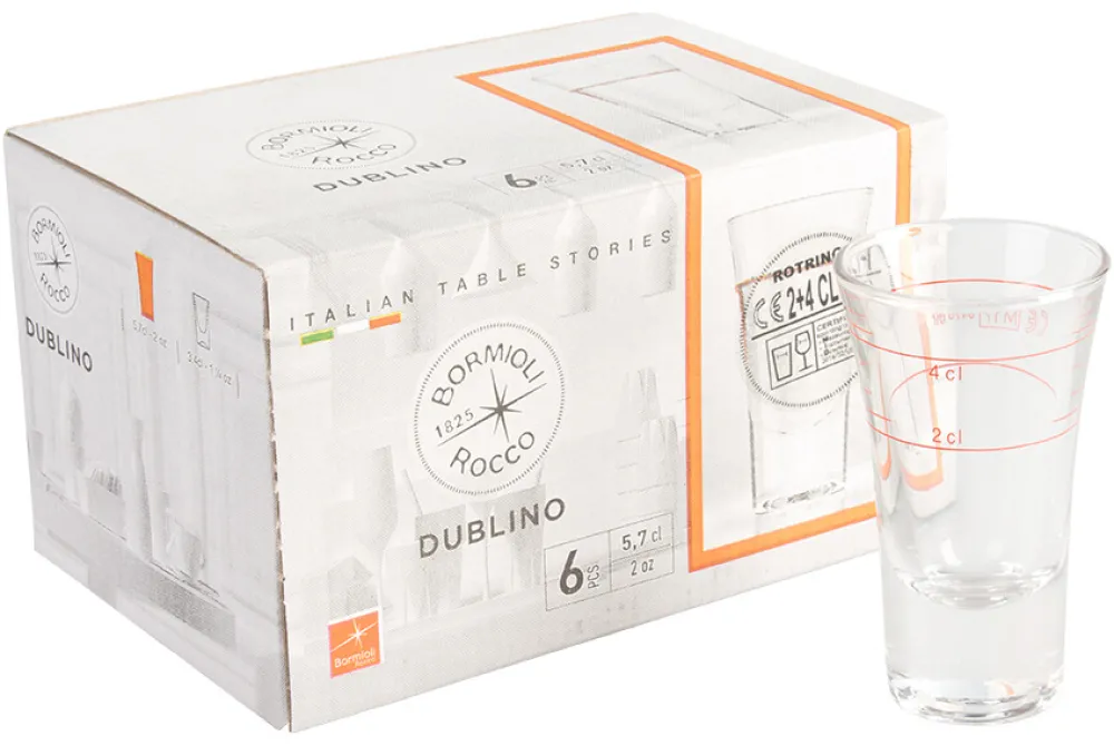 Barstuff Stamper Dublino - 57ml, 2+4cl geeicht (6 Stk.)