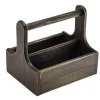Barstuff Table Caddy / Bar Organizer, Holz, schwarz - 20x15,4x18cm