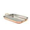 Barstuff Tablett mit Henkeln, Edelstahl kufperfarben - 33x23,5cm (3 Stk.)