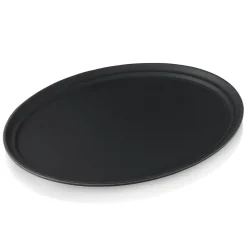 Barstuff Tablett oval, rutschfest, Polypropylen schwarz - 63x52x3cm