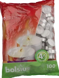 Barstuff Teelichter, weiß - 4 Stunden (100Stk.)