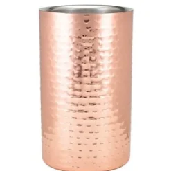 Barstuff Thermo-Flaschenkühler, Edelstahl gehämmert kupferfarben - 12x20cm