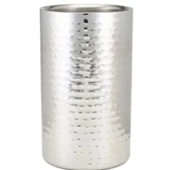 Barstuff Thermo-Flaschenkühler, Edelstahl gehämmert - 12x20cm