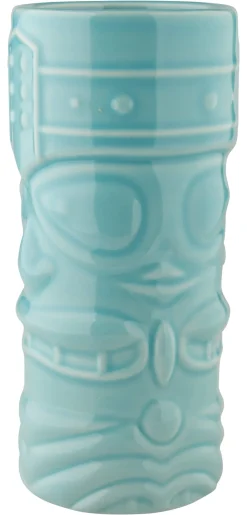 Barstuff Tiki Becher Face, blau - 400ml