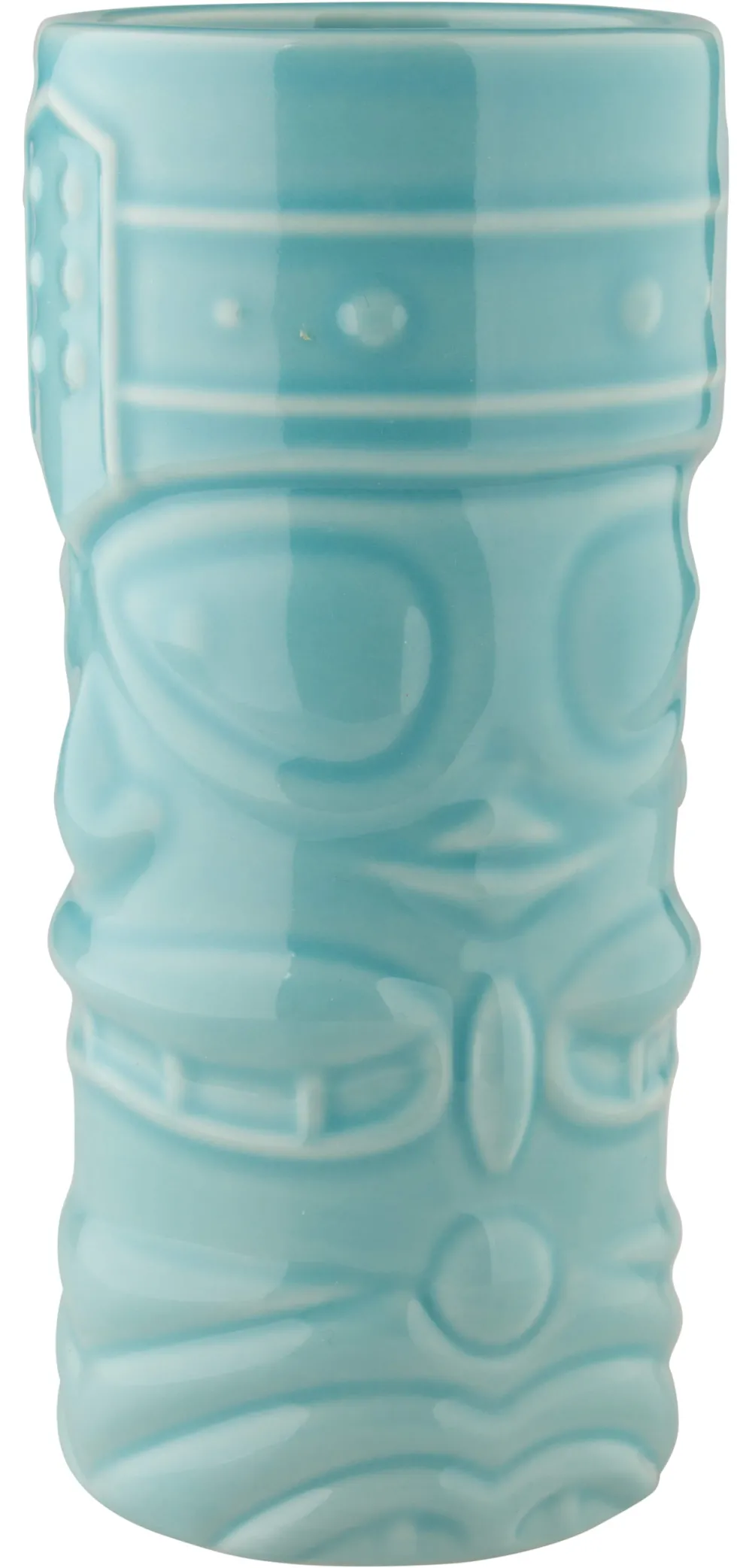 Barstuff Tiki Becher Face, blau - 400ml