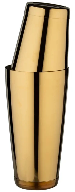 Barstuff Tin on Tin Shaker mit Bodenkappe, Prime Bar - goldfarben (850ml)