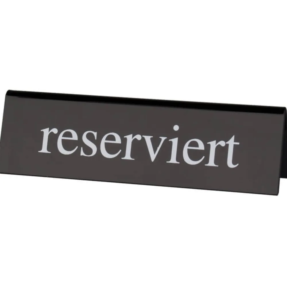 Barstuff Tischaufsteller Kunststoff schwarz-weiß - reserviert