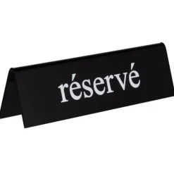 Barstuff Tischaufsteller Kunststoff schwarz-weiß - réservé