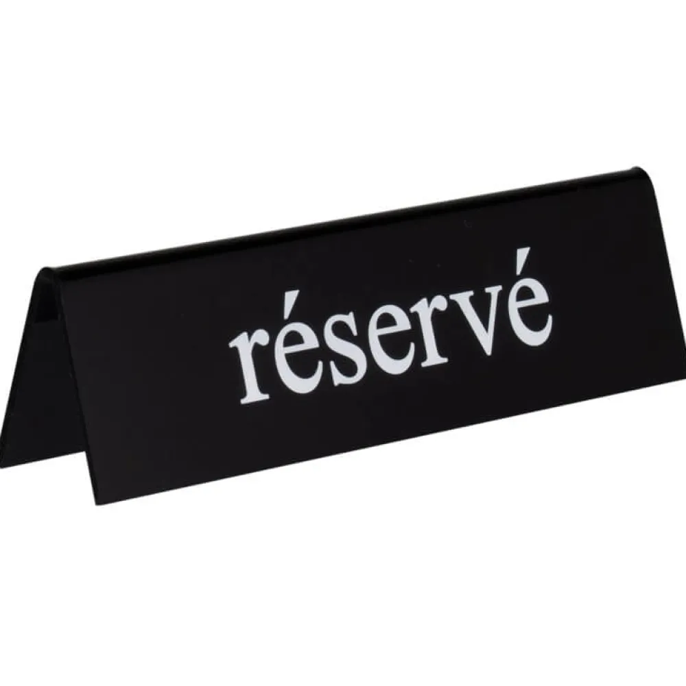 Barstuff Tischaufsteller Kunststoff schwarz-weiß - réservé