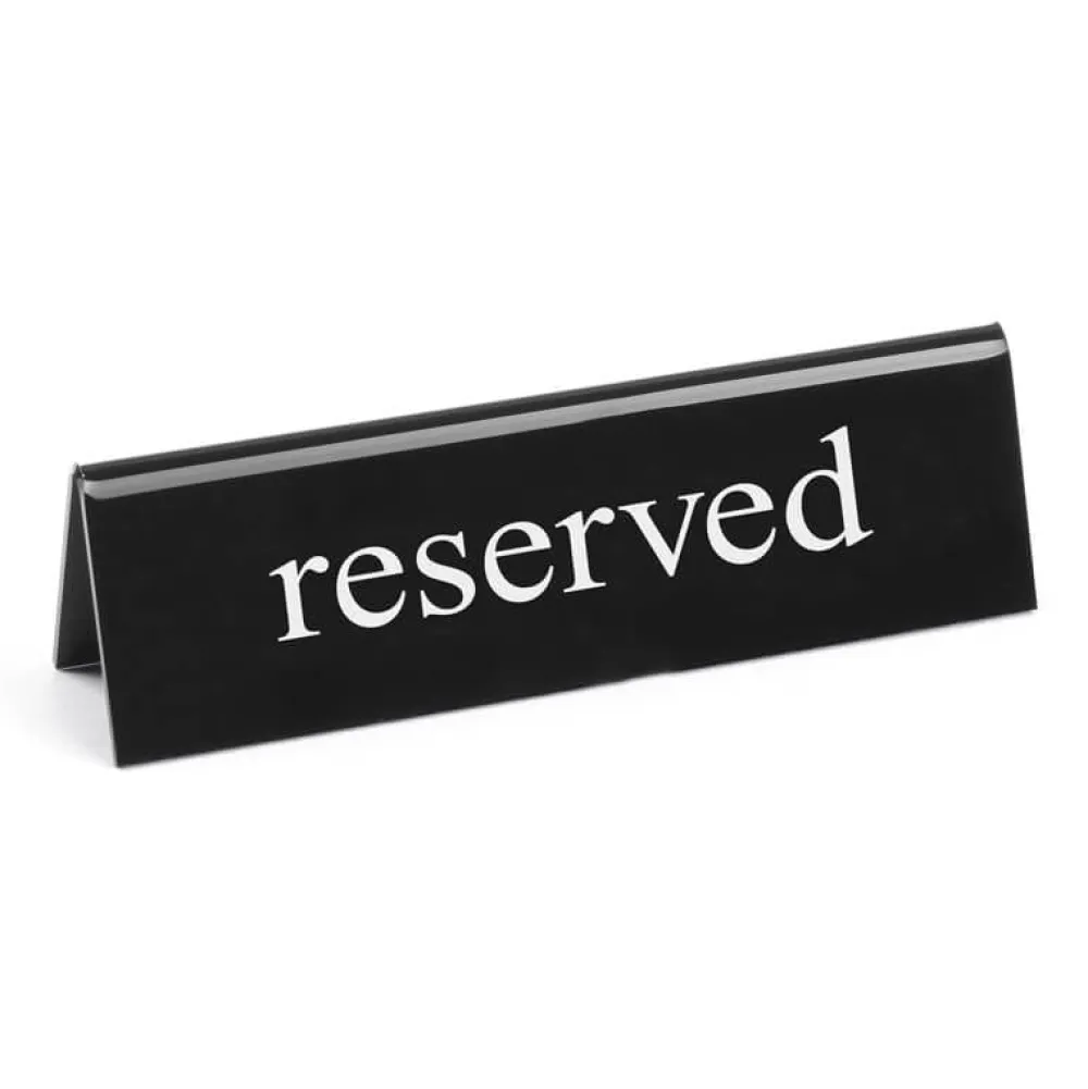 Barstuff Tischaufsteller Kunststoff schwarz-weiß - reserved