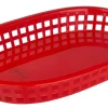 Barstuff Tischkorb rot, PE, oval - 27x17,5x3,5cm