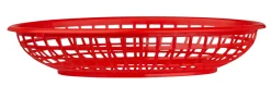 Barstuff Tischkorb rot, PE, oval - 23,5x15x4,5cm