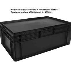 Barstuff Transportkiste Euronorm schwarz - 60x40x22cm