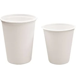 Barstuff Trinkbecherdeckel Zuckerrohr, weiß - 8cm (50 Stk.)
