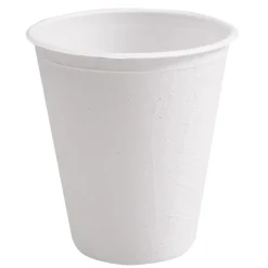 Barstuff Trinkbecherdeckel Zuckerrohr, weiß - 8cm (50 Stk.)