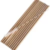 Barstuff Trinkhalme, Edelstahl (6x215mm), kupferfarben - 10 Stk.-Set mit Reinigungsbürste