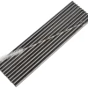 Barstuff Trinkhalme, Edelstahl (6x215mm), schwarz GMB - 10 Stk.-Set mit Reinigungsbürste