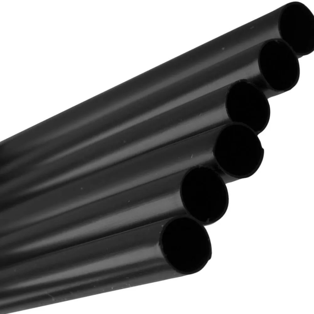 Barstuff Trinkhalme, Kunststoff Mehrweg (6x200mm) - schwarz (135 Stk.)