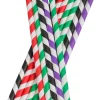 Barstuff Trinkhalme, Papier (8x255mm) - bunt gestreift