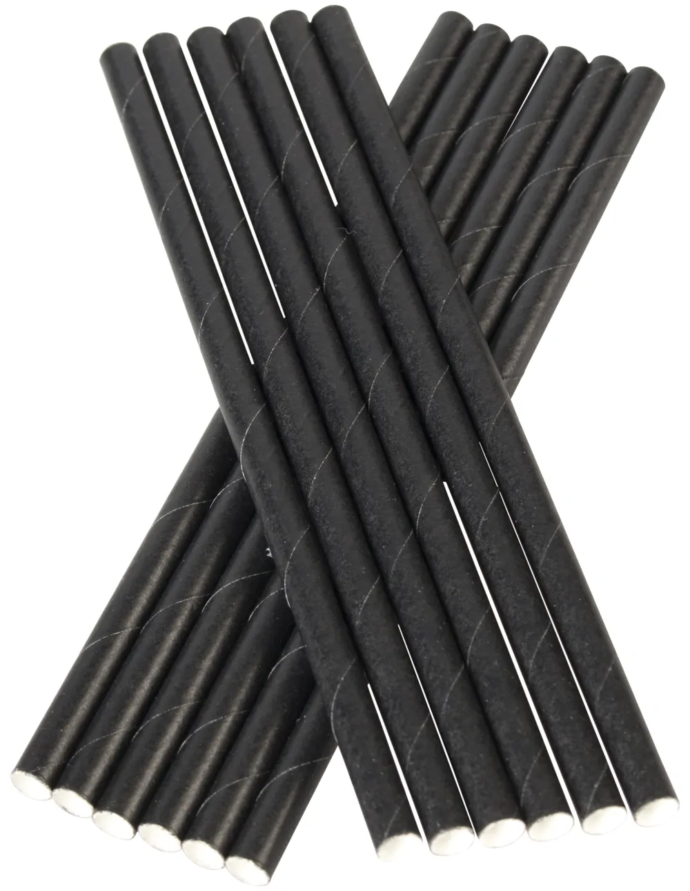 Barstuff Trinkhalme, Papier (6x150mm), Prime Bar - schwarz (100 Stk.)