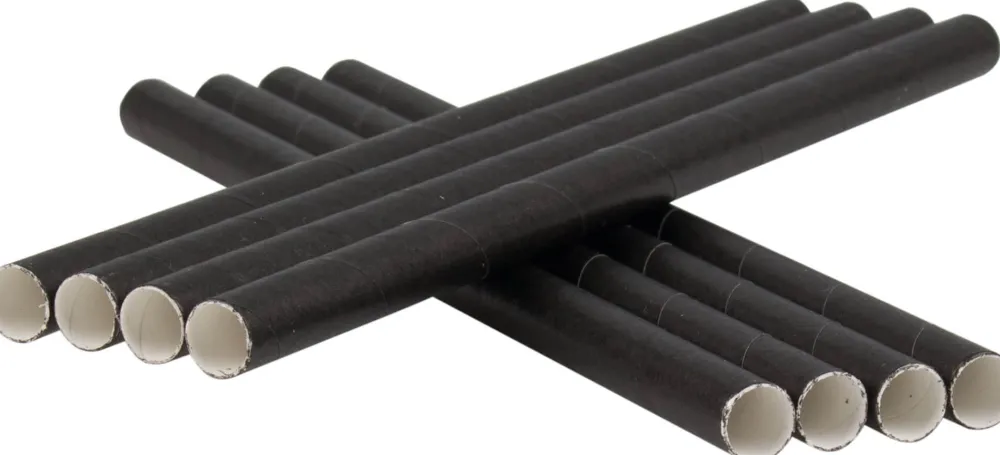 Barstuff Trinkhalme, Papier (8x150mm), Prime Bar - schwarz (100 Stk.)