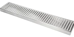 Barstuff Tropfblech, Edelstahl mit Gitter - 2,5x10,5x50cm