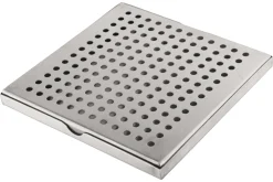 Barstuff Tropfblech, Edelstahl, runde Lochung, Prime Bar - 14x14x1cm