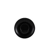 Barstuff Untertasse Porzellan matt schwarz – 13,5 cm (6 Stk.)