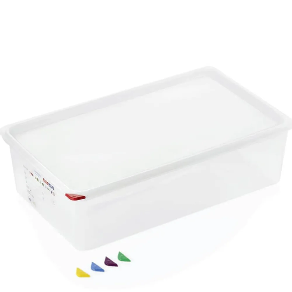Barstuff Vorratsbehälter GN 1/1 Set mit Deckel, PP - 21l / H 15cm (1 Stk.)