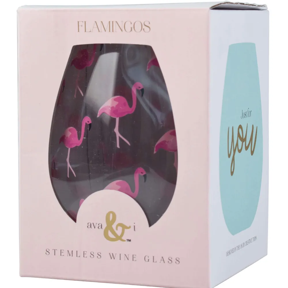 Barstuff Weinglas ohne Stiel, Flamingos - 590ml (1 Stk.)