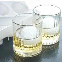 Barstuff Whisky Ice Ball Set - 2 Whiskygläser + Kugel-Eisform