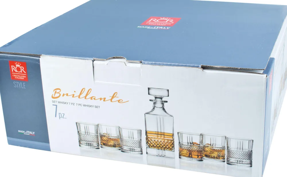 Barstuff Whisky Set Brillante, RCR - 1 Karaffe + 6 Tumbler